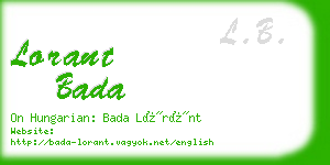 lorant bada business card